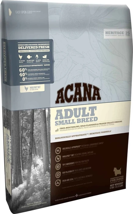 Беззерновой сухой корм ACANA Heritage Adult SMALL BREED для взрослых собак мелких пород 58693