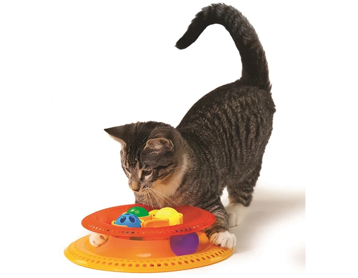 Игрушка Petstages для кошек Трек KITTY'S CHOICE с 4 сменными мячиками 732STEX