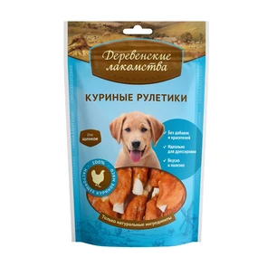 Деревенские лакомства - куриные рулетики для щенков