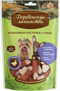 Деревенские лакомства - Кальциевая косточка с уткой для Малых пород 79711878