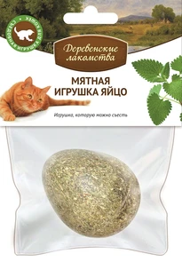 Игрушка  Деревенские лакомства для кошек Мятный шар "Яйцо" 70000327