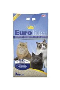 Наполнитель Eurolitter комкующийся Контроль запаха , без пыли (Dust Free) с ароматом лаванды