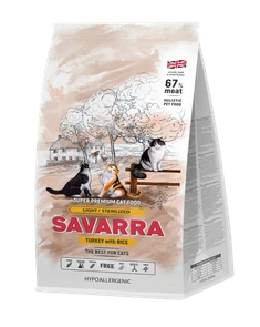 {{photo.Alt || photo.Description || 'Сухой корм SAVARRA Adult Cat Light/Sterilized Turkey/Rice для стерилизованных кошек и кошек с избыточным весом с индейкой и рисом'}}