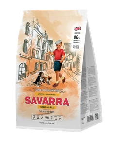 {{photo.Alt || photo.Description || 'Сухой корм Savarra Puppy Turkey/Rice для щенков всех пород с индейкой и рисом'}}