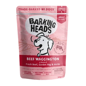 Пауч BARKING HEADS Beef Waggington для взрослых собак с говядиной и бурым рисом "Вуф-Строганов"