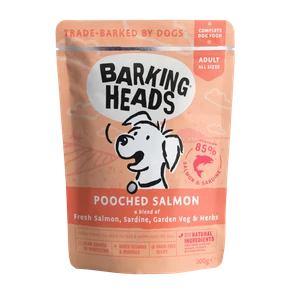 Пауч BARKING HEADS Pooched Salmon для взрослых собак с лососем и сардинами "Мисочку оближешь"