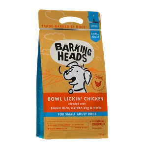 {{photo.Alt || photo.Description || 'Сухой корм BARKING HEADS BOWL LICKIN CHICKEN для собак малых пород с чувствительным пищеварением с курицей и рисом "До последнего кусочка"'}}