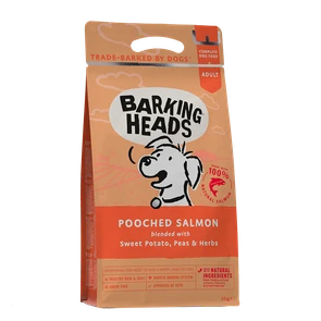 {{photo.Alt || photo.Description || 'Беззерновой cухой корм BARKING HEADS POOCHED SALMON для собак всех пород с лососем и картофелем "Мисочку оближешь"'}}