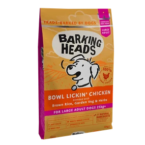 {{photo.Alt || photo.Description || 'Сухой корм BARKING HEADS BOWL LICKIN CHICKEN для собак крупных пород с курицей и рисом "До последнего кусочка"'}}