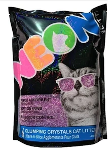 Комкующийся силикагелевый наполнитель Neon Litter фиолетовый 700440