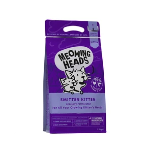 {{photo.Alt || photo.Description || 'Сухой корм BARKING (MEOWING) HEADS Smitten Kitten для котят с курицей и рисом "Восторженный котенок"'}}