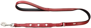 Hunter поводок для собак Swiss 13/110 кожа красный/черный 43152