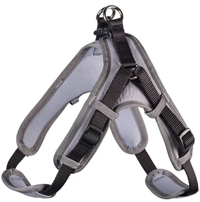 Hunter шлейка для собак Neopren Vario Quick M (55-70)/1,5 см нейлон/неопрен черный/серый 64219