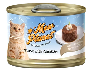Консервы MEW PLANET для взрослых кошек паштет из тунца с курицей 9989