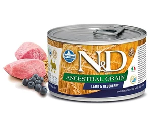 Консервы низкозерновые FARMINA ND DOG ANCESTRAL GRAIN LAMB/BLUEBERRY MINI для взрослых собак малых пород с ягненком и черникой 1253/10896