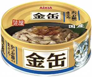 Консервы для кошек AIXIA Kin-Can Tuna with Dried skipjack тунец и сушеный бонито 4571104712459