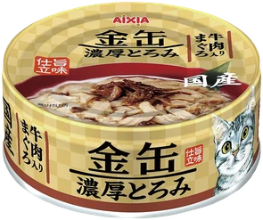 Консервы для кошек AIXIA Kin-Can Rich Tuna and Beef тунец и говядина в густом бульоне 4571104713890