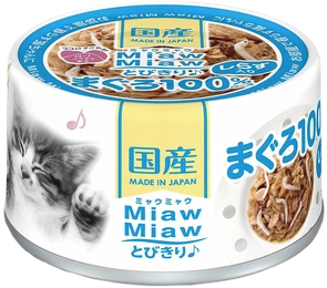 Консервы для кошек AIXIA MiawMiaw Tobikiri, тунец и ширасу в нежном желе 45182594
