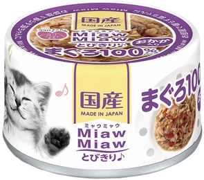 Консервы для кошек AIXIA MiawMiaw Tobikiri, тунец и сушеный бонито в нежном желе 45182600
