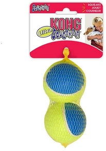 Игрушка для собак KONG Ultra Squeak мячик 8 см / 2 шт с пищалкой AUT1E