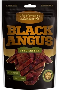 Деревенские лакомства для собак Black angus Строганина из говядины 79201833