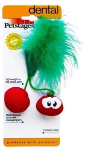 Petstages игрушка для кошек Dental "Вишни" с кошачьей мятой, 7 см 67833