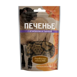 Печенье для собак Деревенские лакомства с ягненком и тыквой 72504055