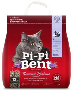 {{photo.Alt || photo.Description || 'Комкующийся наполнитель Pi-Pi-Bent Нежный прованс'}}