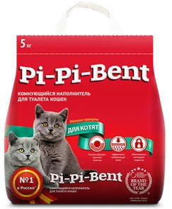 {{photo.Alt || photo.Description || 'Комкующийся наполнитель Pi-Pi-Bent Классик для котят'}}