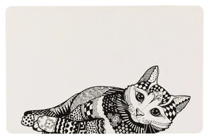 Коврик Trixie под миску Black/White Cat 44x28 см 24788/33574