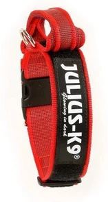 Ошейник для собак JULIUS-K9 Color &amp; Gray длина 47 - 67 см / 5 см с закрытой ручкой и скрытым локером красный
