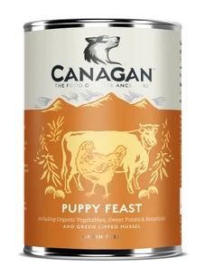 {{photo.Alt || photo.Description || 'Консервы беззерновые Canagan для щенков с курицей и говядиной Puppy Feast'}}
