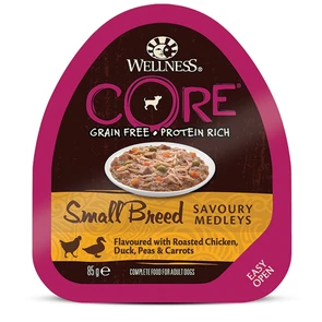 {{photo.Alt || photo.Description || 'Консервы беззерновые Wellness Core для собак с курицей, уткой и овощами Small Breed Savoury Medleys Chicken, Duck, Peas and Carrots'}}