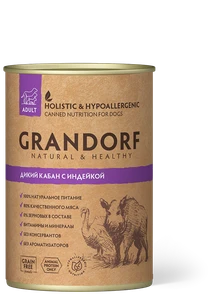 {{photo.Alt || photo.Description || 'Консервы GRANDORF для собак всех пород с кабаном и индейкой'}}