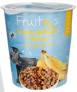 {{photo.Alt || photo.Description || 'Полувлажное лакомство для собак Bosch Fruitees с птицей и бананом'}}
