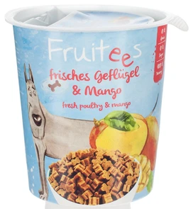 {{photo.Alt || photo.Description || 'Полувлажное лакомство для собак Bosch Fruitees с птицей и манго'}}