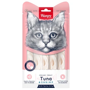 {{photo.Alt || photo.Description || 'Лакомство для кошек WANPY CAT нежное пюре из тунца и креветок Creamy Treat Tuna and Shrimp'}}