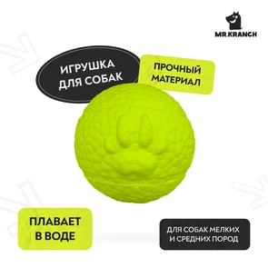 {{photo.Alt || photo.Description || 'Мяч "с лапкой" для собак средних и крупных пород Mr.Kranch неоновый желтый 8 см'}}
