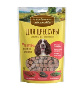 {{photo.Alt || photo.Description || 'Деревенские лакомства для собак для дрессуры Телятина и семена кунжута'}}