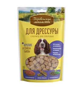 {{photo.Alt || photo.Description || 'Деревенские лакомства для собак для дрессуры Кролик и семена тыквы'}}