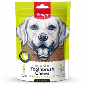 {{photo.Alt || photo.Description || 'Лакомство WANPY DOG для собак зубные щетки со вкусом курицы Toothbrush Chews ( Chicken Flavor)'}}