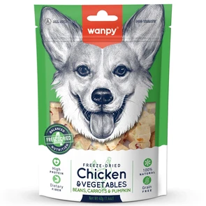 {{photo.Alt || photo.Description || 'Сублимированное лакомство WANPY DOG для собак "Курица и овощи" Freeze Dried Chicken &amp; Vegetable'}}