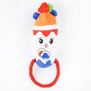 {{photo.Alt || photo.Description || 'Игрушка для собак Mr.Kranch "Йогурт" плюшевая с канатиком  и пищалкой 19 см'}}