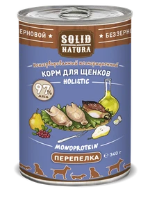 {{photo.Alt || photo.Description || 'Консервы Solid Natura Holistic для щенков Перепёлка'}}