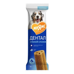 {{photo.Alt || photo.Description || 'Лакомство для чистки зубов для собак малых и средних пород Мнямс DENTAL "Зубные спонжи" с фитокомплексом'}}