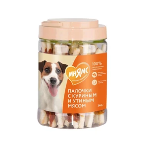 {{photo.Alt || photo.Description || 'Лакомство для собак Мнямс палочки с куриным и утиным мясом'}}