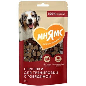 {{photo.Alt || photo.Description || 'Лакомство для собак Мнямс тренировочные "Сердечки" с говядиной'}}