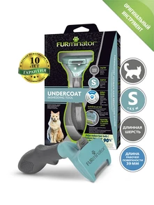 {{photo.Alt || photo.Description || 'FURminator S для маленьких кошек (до 4.5 кг) с длинной шерстью ширина рабочей поверхности 39 мм (FUR Cat Undercoat S Long Hair)'}}
