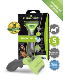 {{photo.Alt || photo.Description || 'FURminator S для собак малых пород (4.5 - 9 кг) с длинной шерстью ширина рабочей поверхности 39 см (FUR Dog Undercoat S Long Hair)'}}