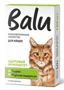 Лакомство мультивитаминное Balu для кошек "Здоровый иммунитет", таурин и морские водоросли 00-00000812